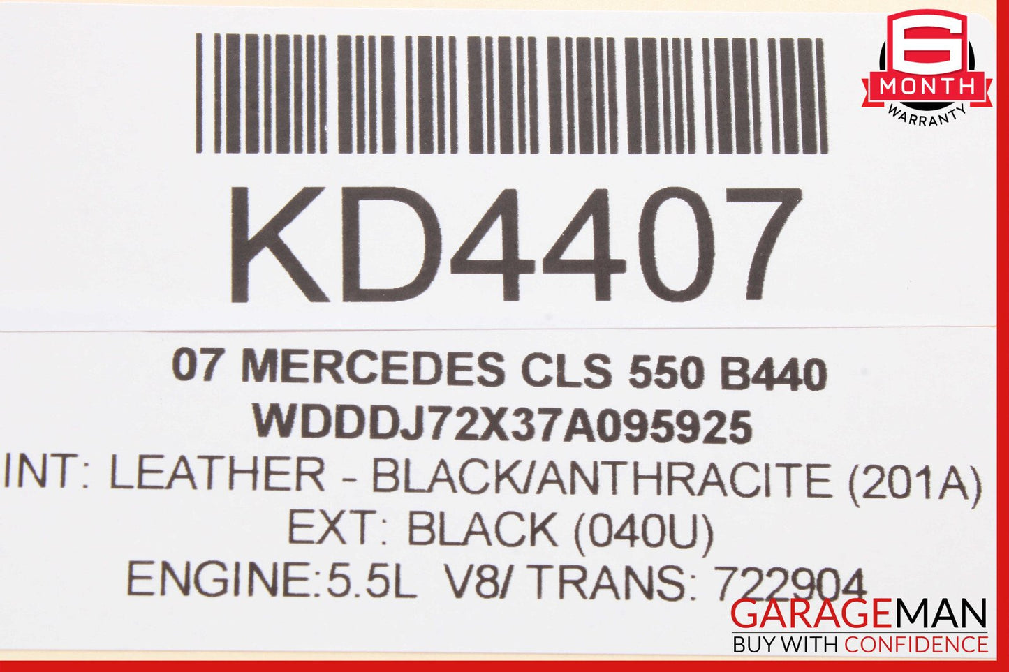 06-11 Mercedes W219 CLS550 Rear Right Door Window Regulator Motor Unit OEM