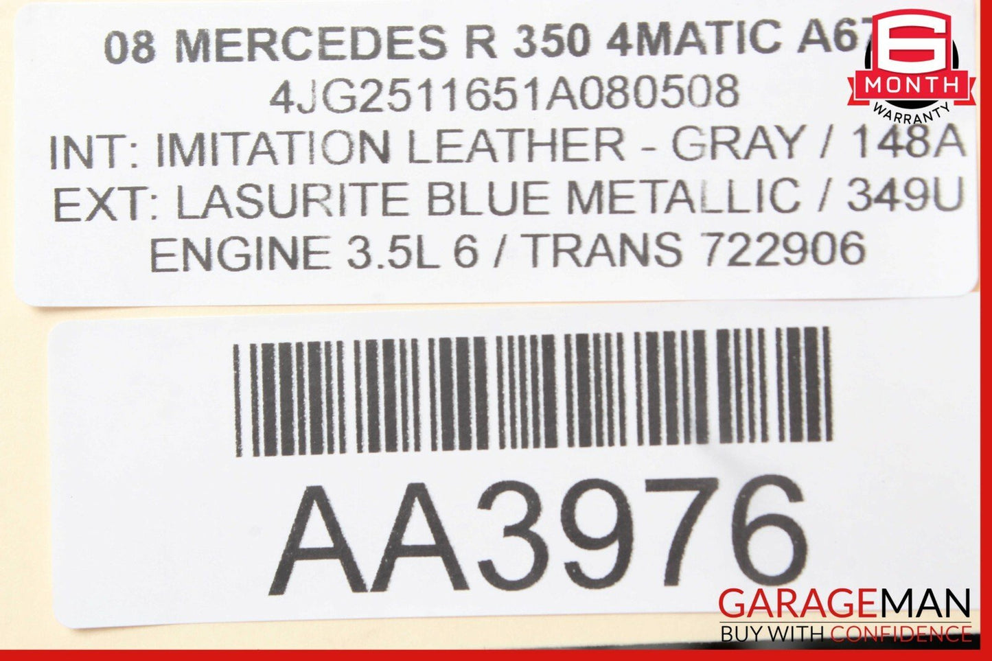06-12 Mercedes W251 R350 ML550 Front Right Side Exterior Door Handle Silver OEM