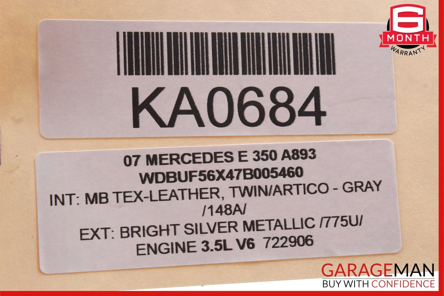 03-09 Mercedes W211 E550 E350 E500 E63 Door Lock Actuator Rear Left Driver Side