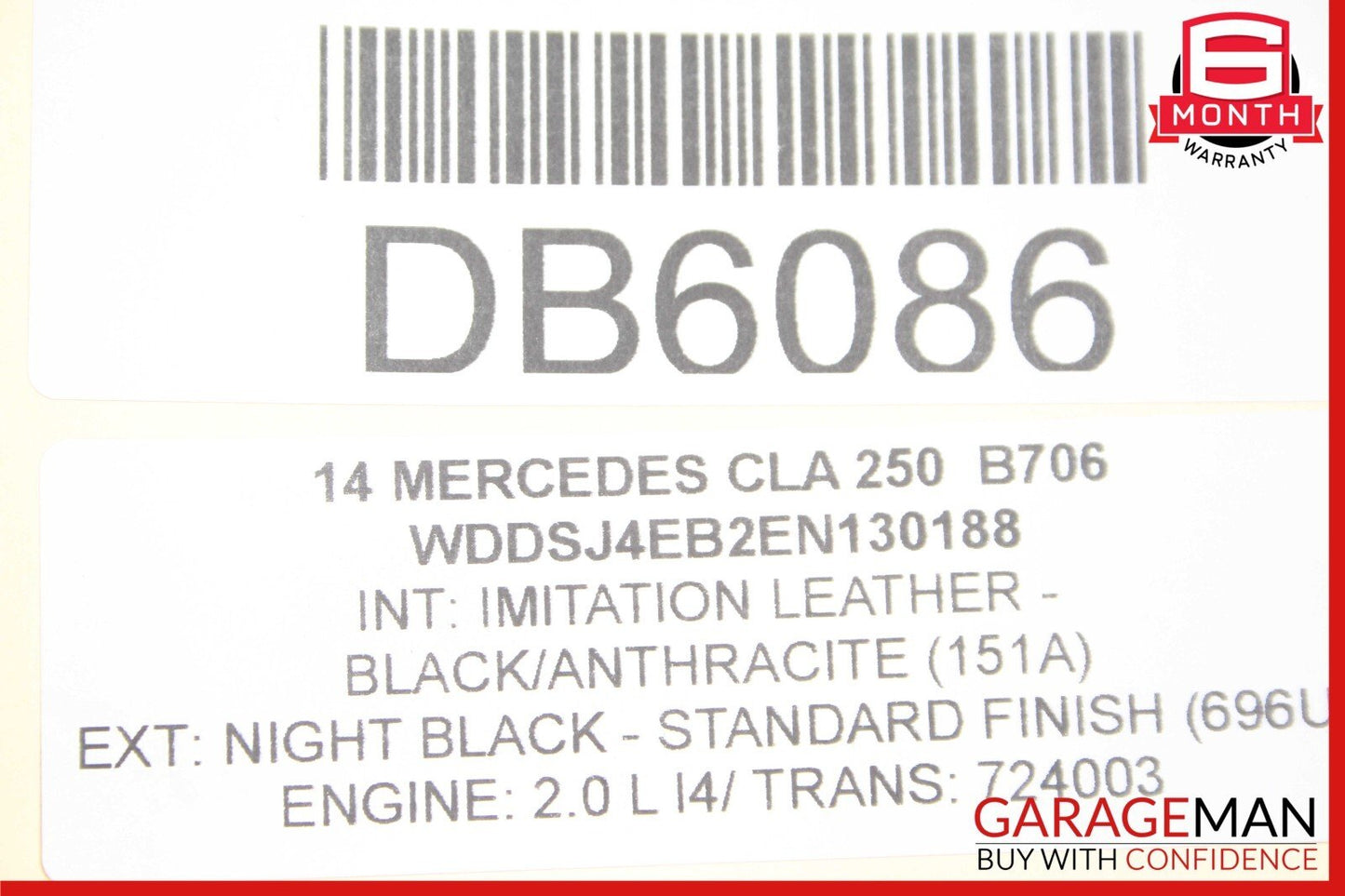 14-18 Mercedes W117 CLA250 Rear Left Side Interior Door Trim Panel Cover OEM