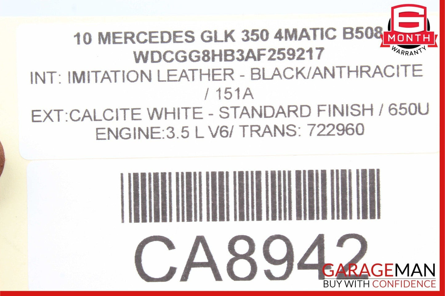 08-15 Mercedes X204 GLK350 C300 Front / Rear Right Side Exterior Door Handle OEM