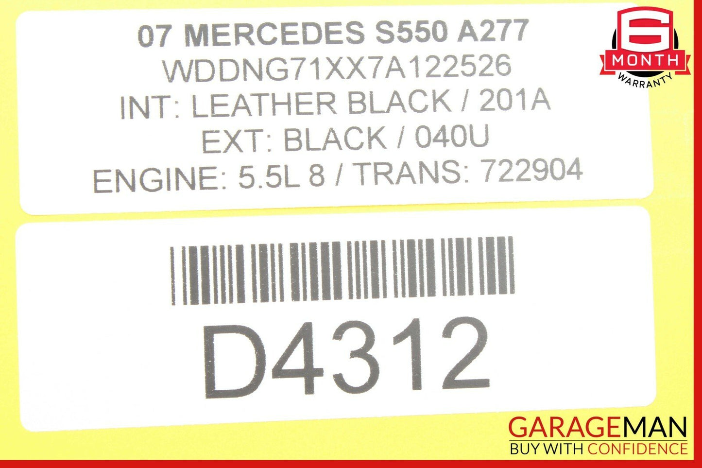 07-13 Mercedes W221 S550 CL550 Center Dash AC A/C Air Vent Trim 2216890066 OEM