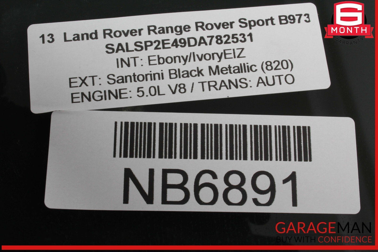 10-13 Land Rover Range Rover Sport Rear Left Driver Side Door Window Glass