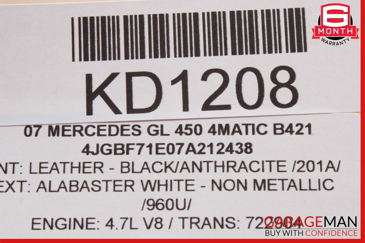 06-13 Mercedes X164 GL450 ML550 Front Right Passenger Door Control Module OEM