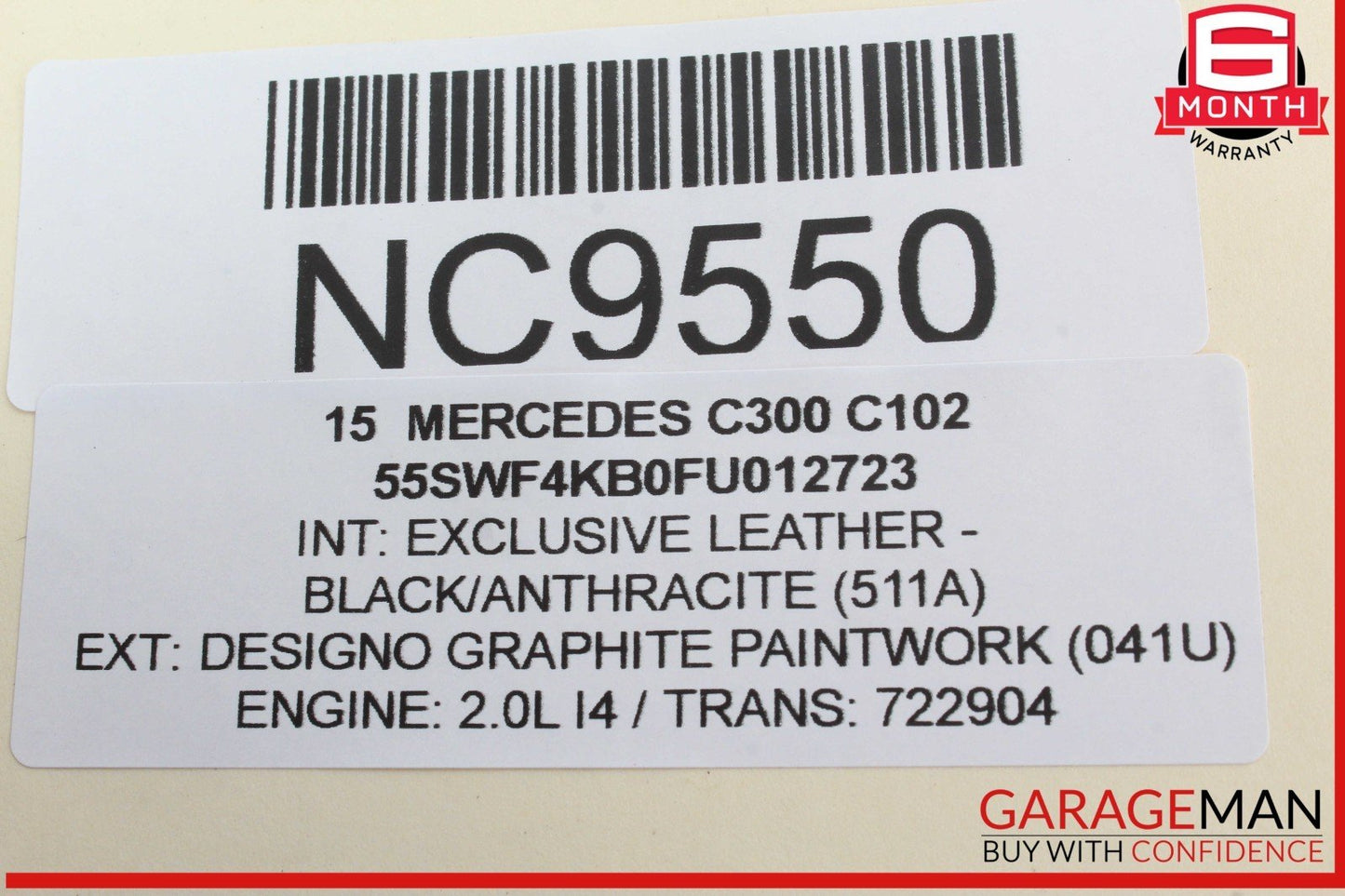 15-18 Mercedes W205 C300 Rear Right Passenger Side Door Control Module Unit OEM