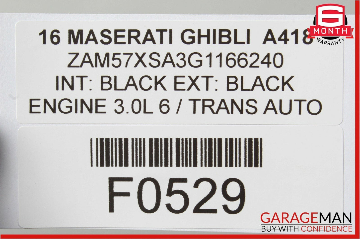 14-17 Maserati Ghibli Rear Left Side Top Upper Seat Cushion Cover Assembly Black