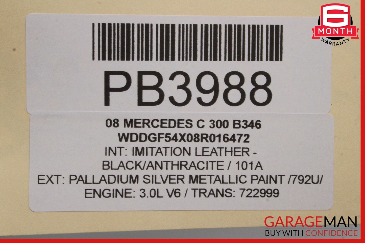 08-14 Mercedes W204 C250 AMG Sport Right Side Skirt Rocker Molding Panel Silver