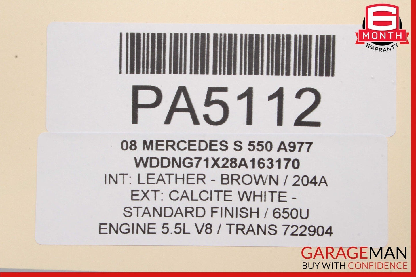 07-09 Mercedes S550 CL550 AC A/C Air Conditioning Condenser Shroud Assembly
