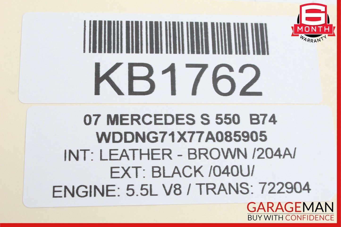 07-09 Mercedes W221 S550 S600 Front Left Side Mirror Door Rear View Black OEM