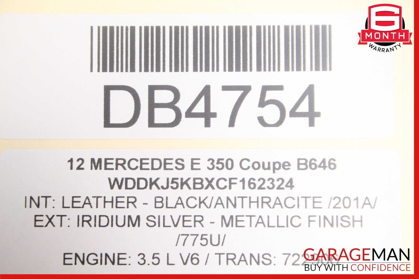 10-17 Mercedes W207 E350 E550 C350 Coupe Center Mid Middle Panoramic Roof Glass