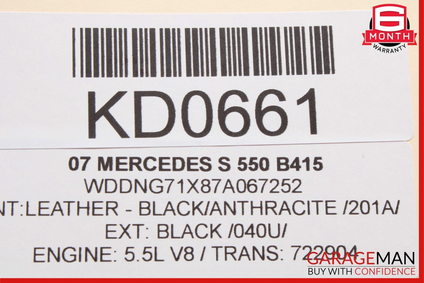07-13 Mercedes W221 S550 S400 S63 AMG Front Right Side Exterior Door Handle Assy