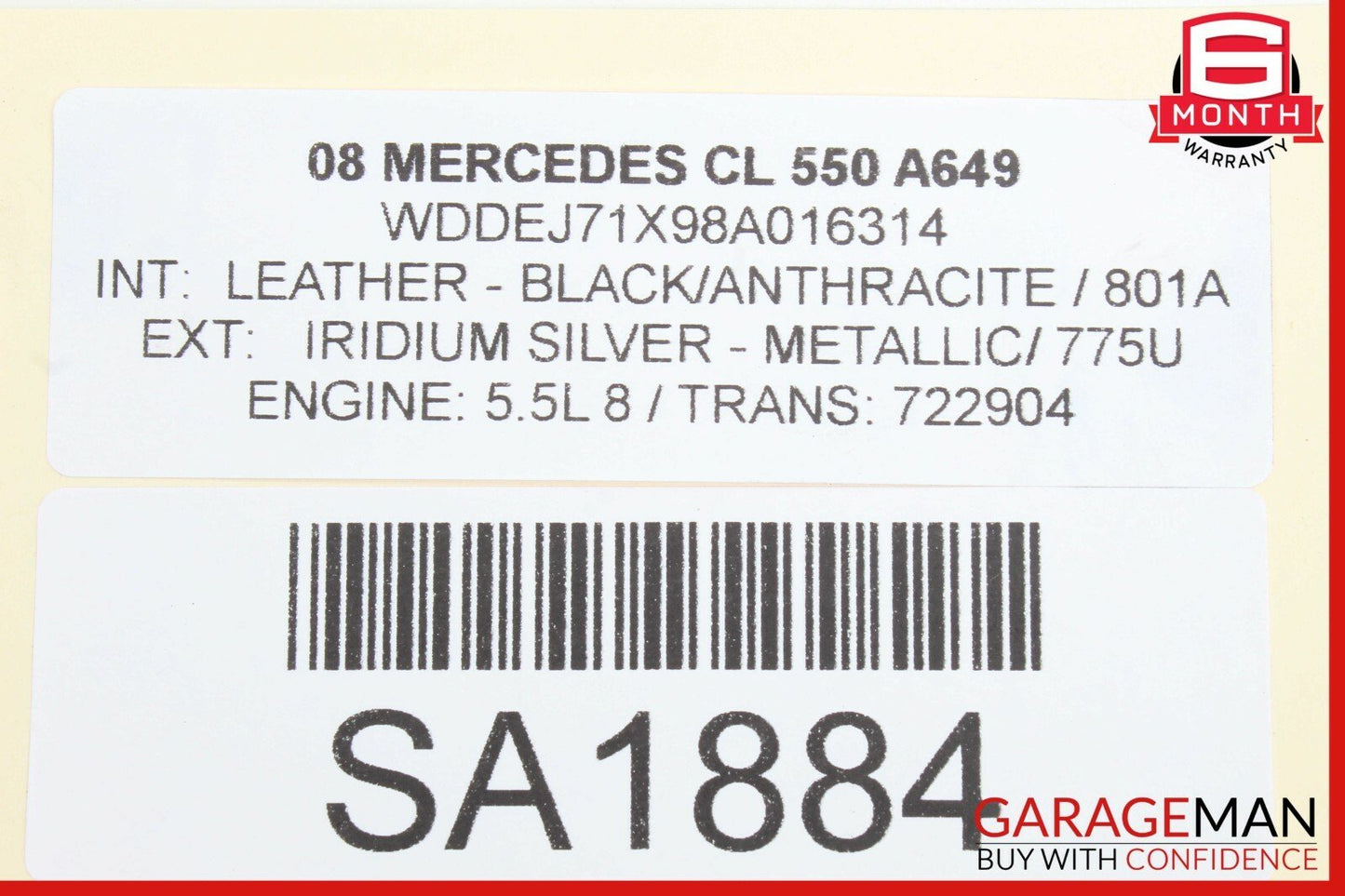 07-13 Mercedes W216 CL550 Front Left Door Lock Actuator w/ Door Handle Keyless