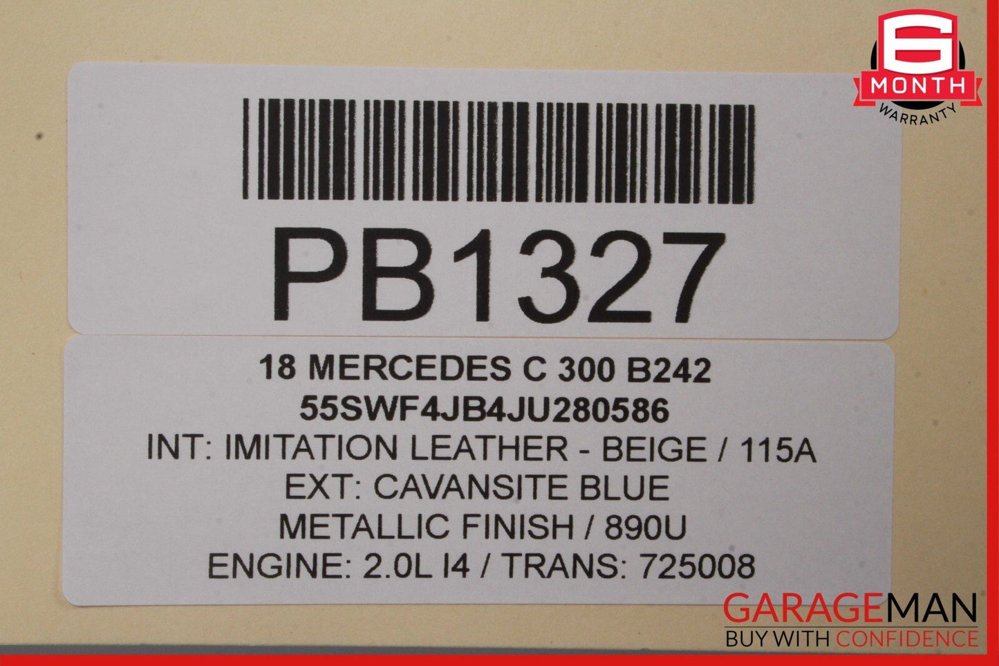 15-20 Mercedes W205 C300 C43 AMG Front Right Side Interior Door Panel Cover OEM