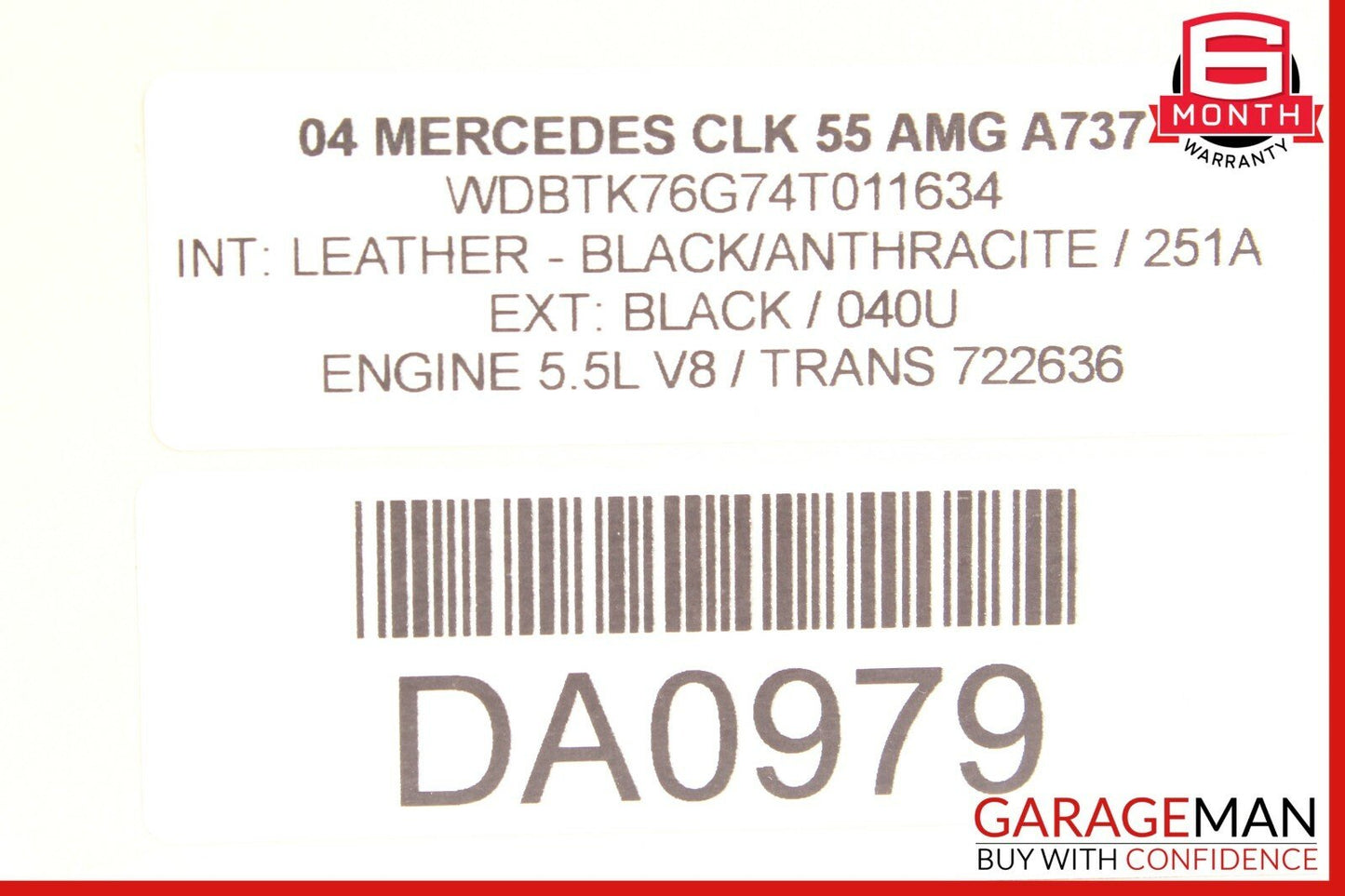 01-07 Mercedes W209 CLK55 AMG C320 Front Right Side Door Control Module Unit