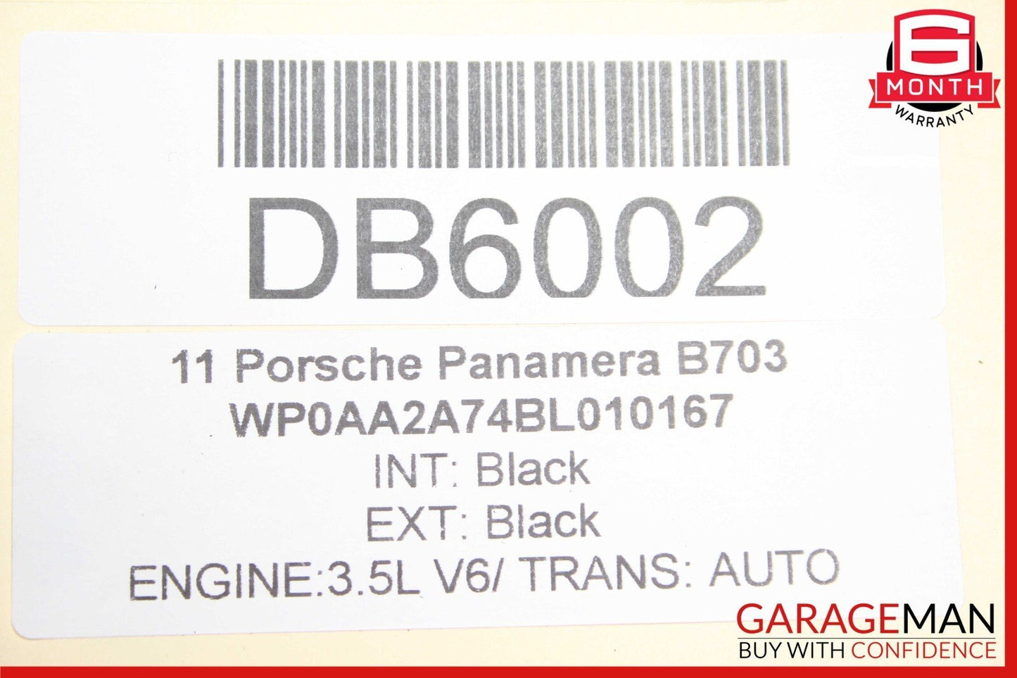 11-13 Porsche Panamera 970 3.6L V6 Complete Engine Motor Block Assy 160k