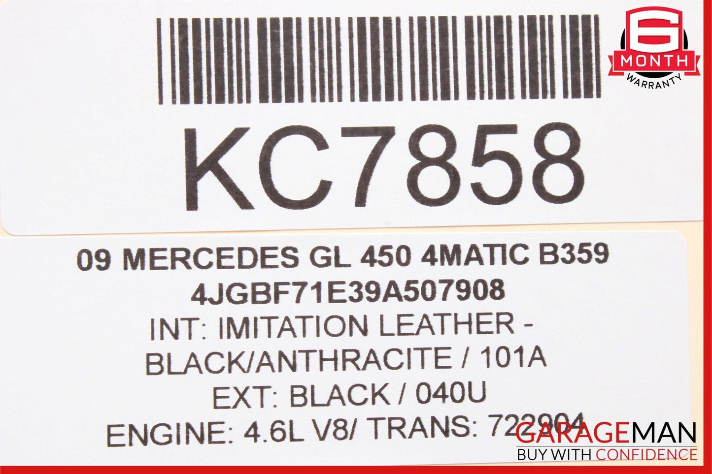 06-13 Mercedes GL550 GL450 Front Right Exterior Door Handle Keyless Go Black