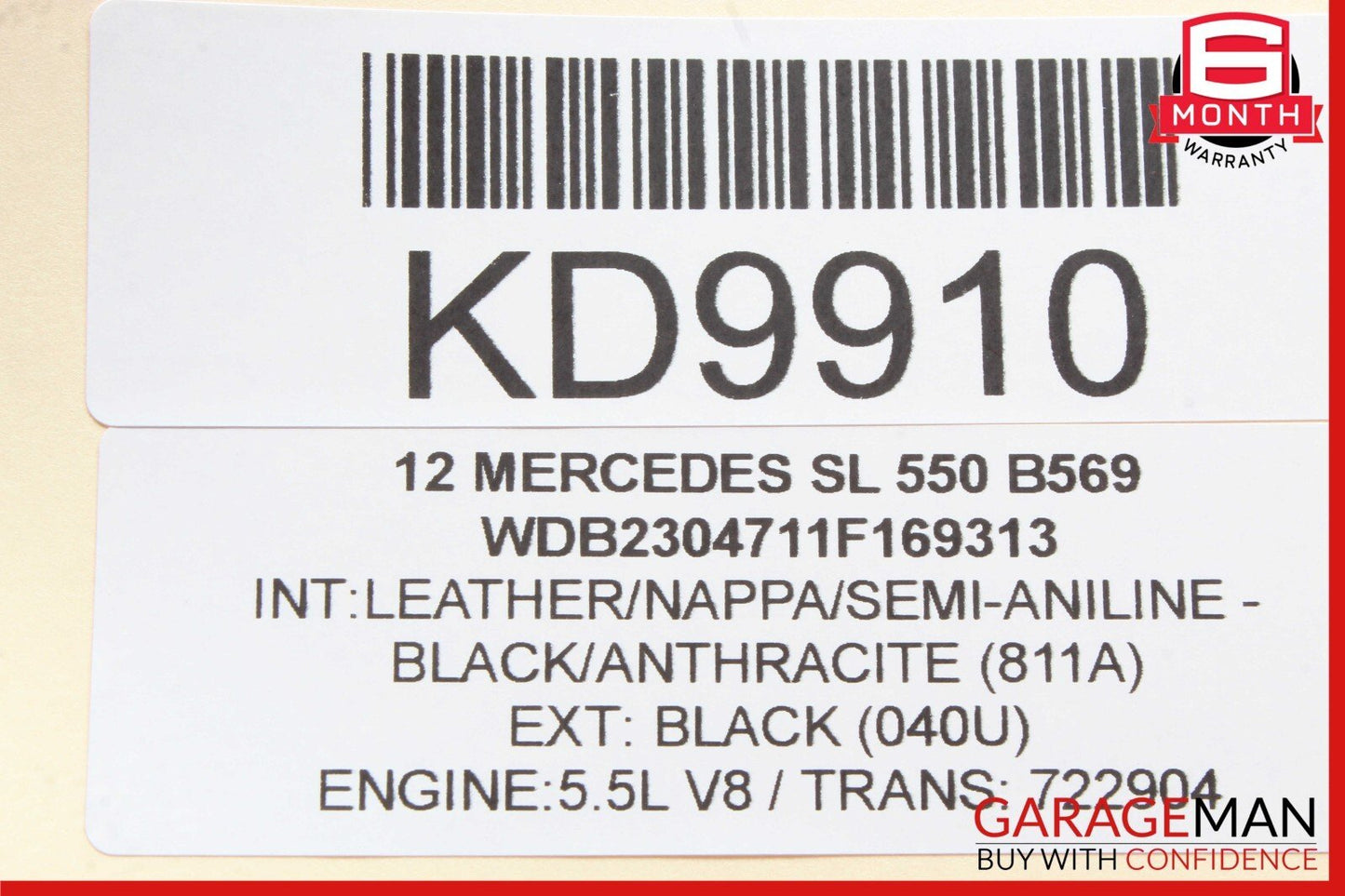 03-12 Mercedes R230 SL550 CL500 Front Left Driver Door Window Regulator Motor