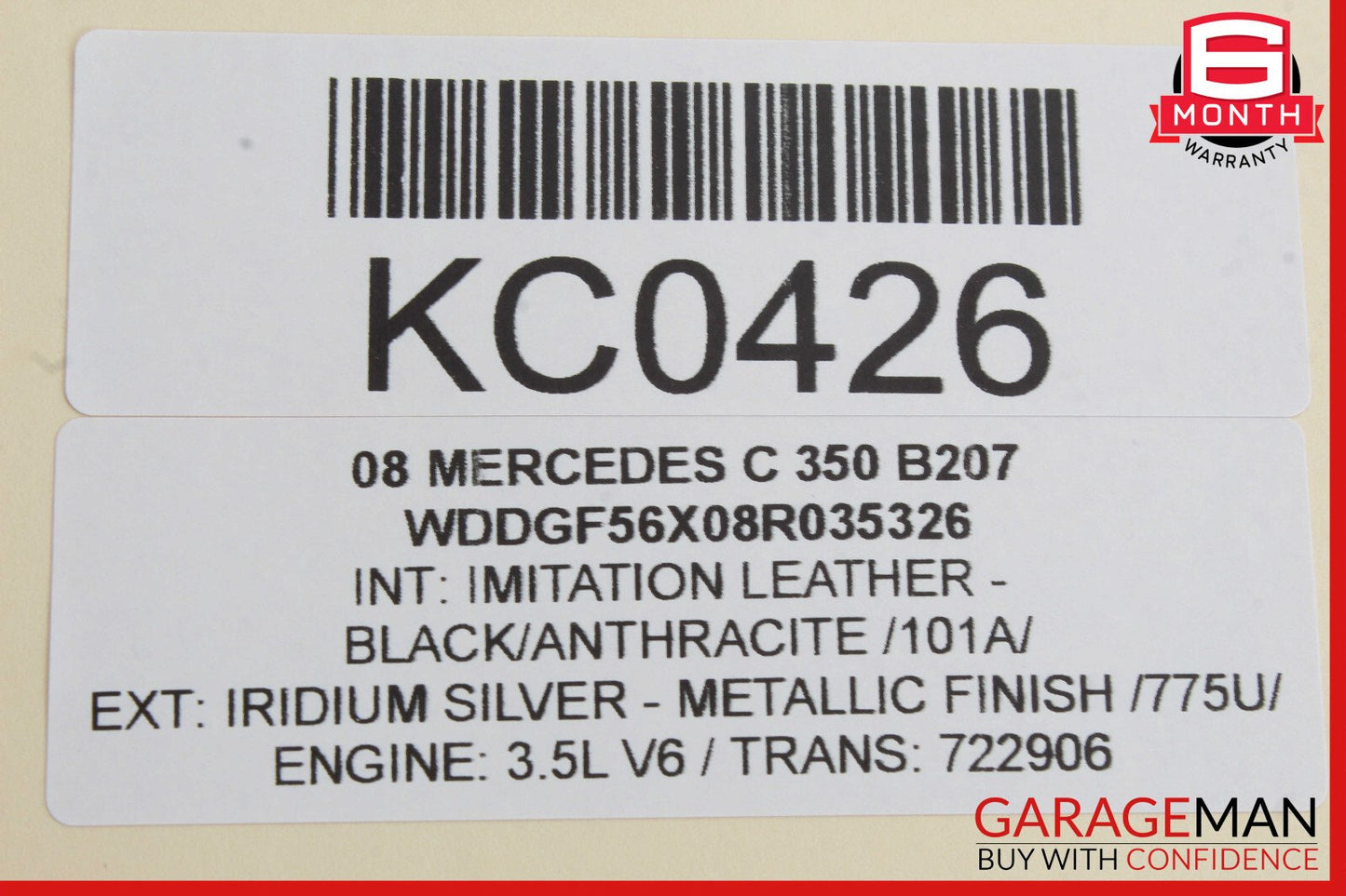 08-11 Mercedes W204 C350 Rear Right Side Exterior Door Handle OEM