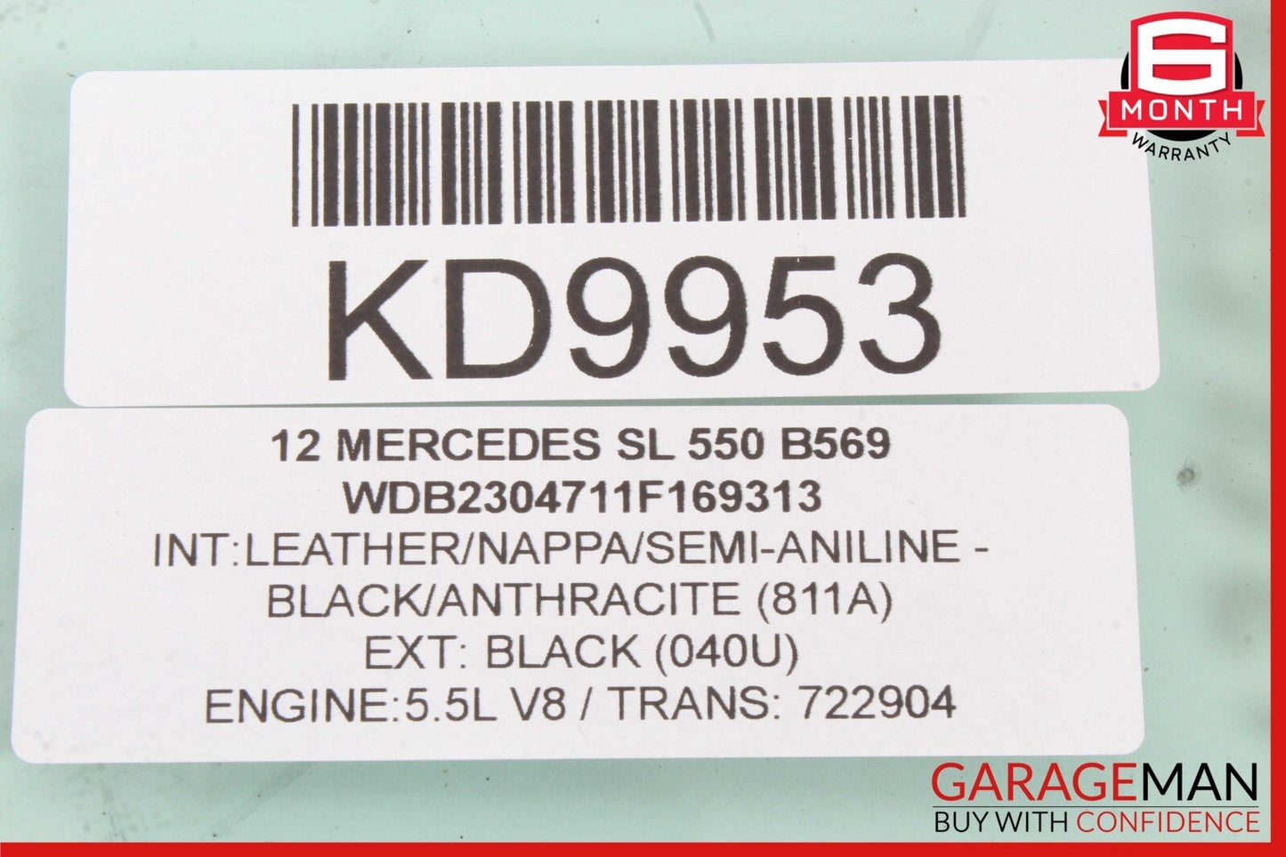 03-12 Mercedes R230 SL550 SL600 Rear Left Side Door Window Quarter Auto Glass