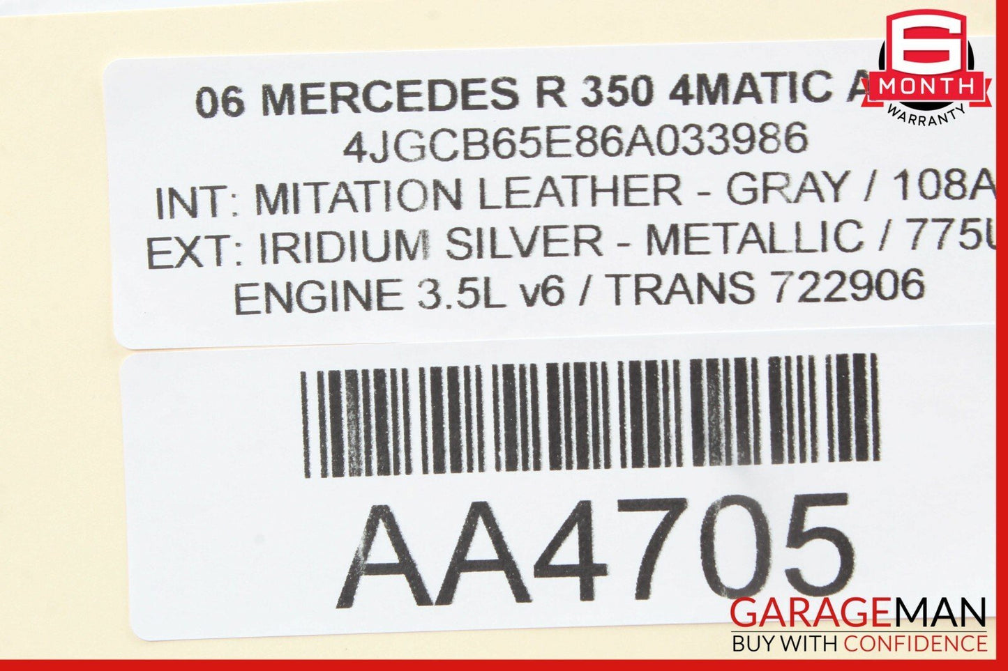 06-12 Mercedes W251 R350 ML450 Front Left Side Door Window Regulator Motor OEM