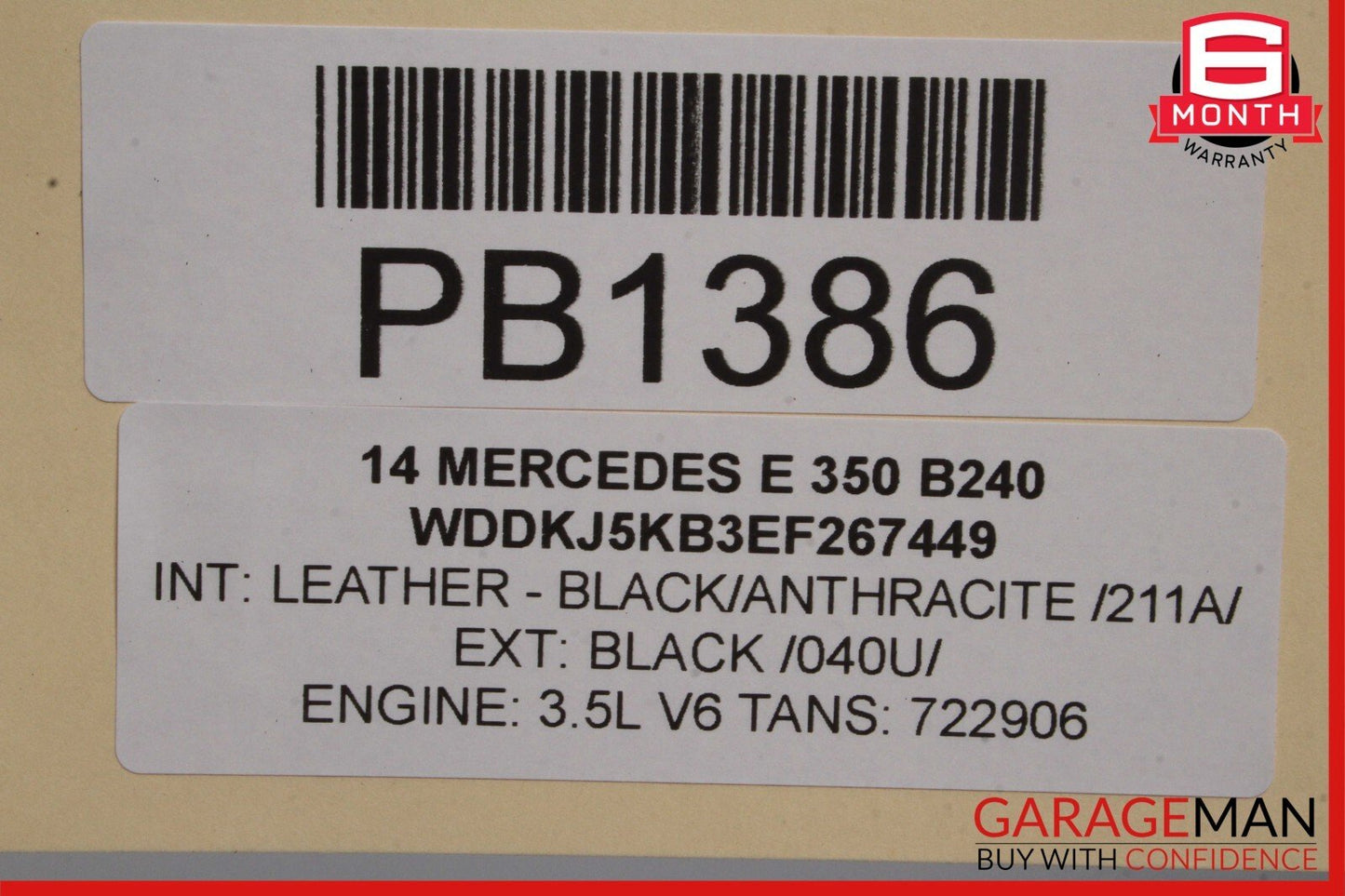 10-17 Mercedes W207 E350 E550 C250 Coupe Rear Windshield Window Glass OEM