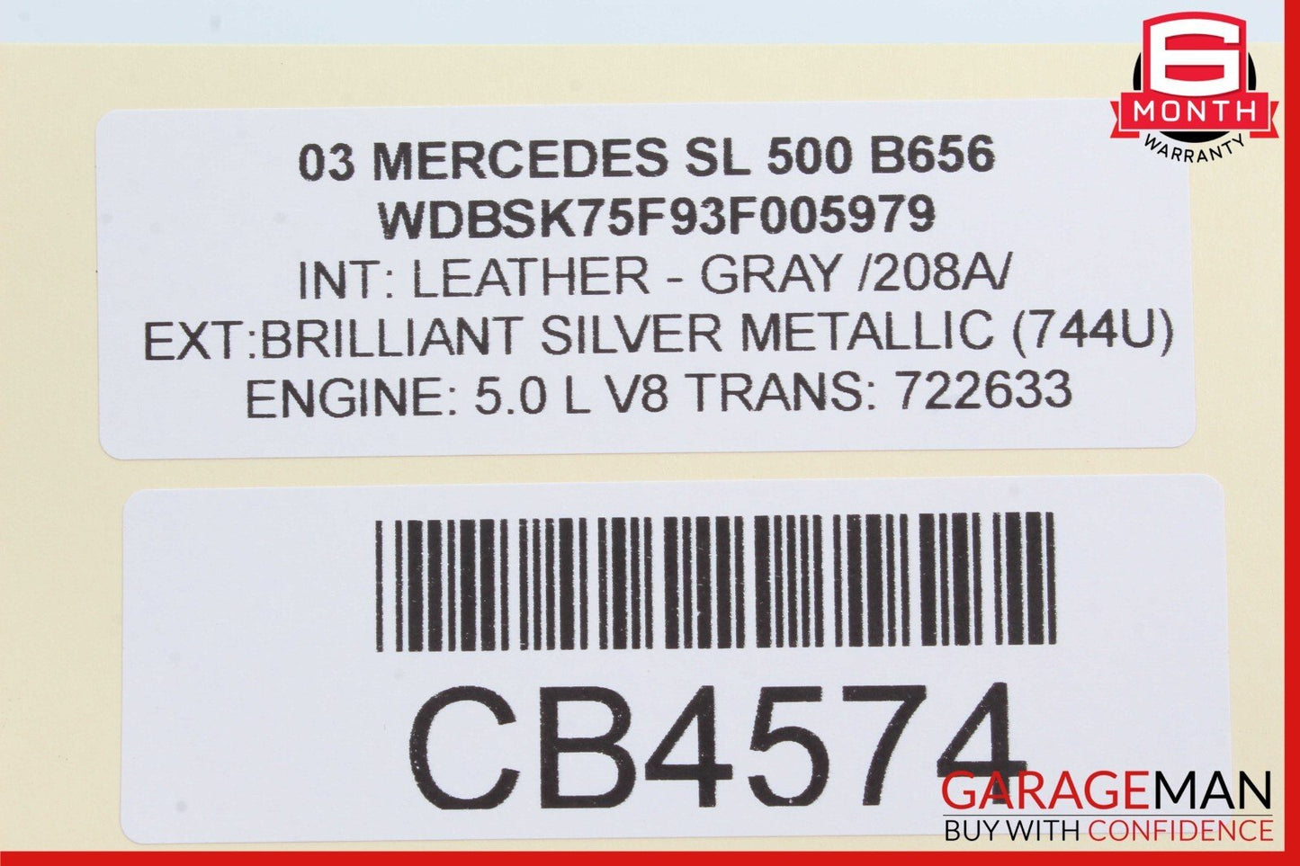 03-11 Mercedes CLS500 SL500 E320 Rear Right Side Upper Suspension Control Arm