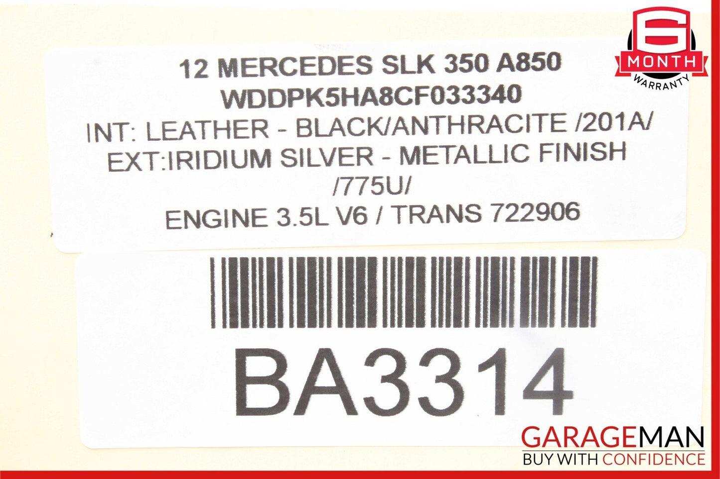 12-16 Mercedes R172 SLK350 ML350 GLE350 3.5L V6 Valeo Engine Starter Motor OEM