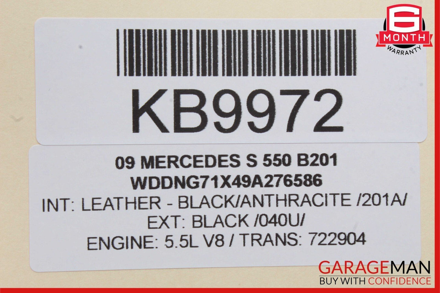 07-13 Mercedes W221 S550 S63 AMG Rear Right Window Regulator Motor OEM