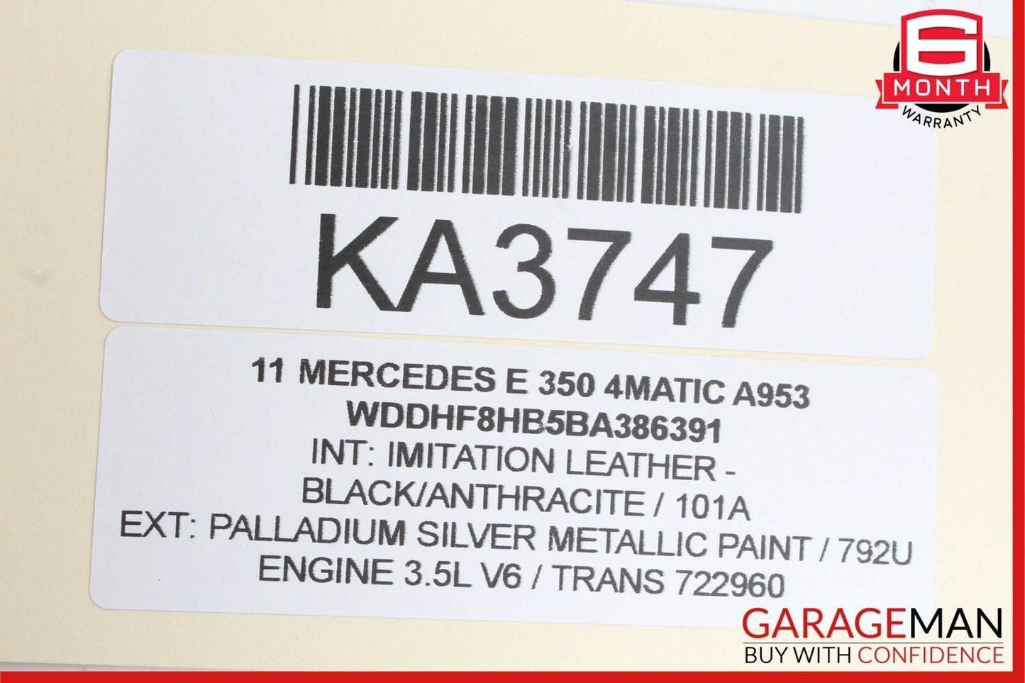 10-13 Mercedes W212 E350 Rear Right Exterior Door Handle Silver OEM