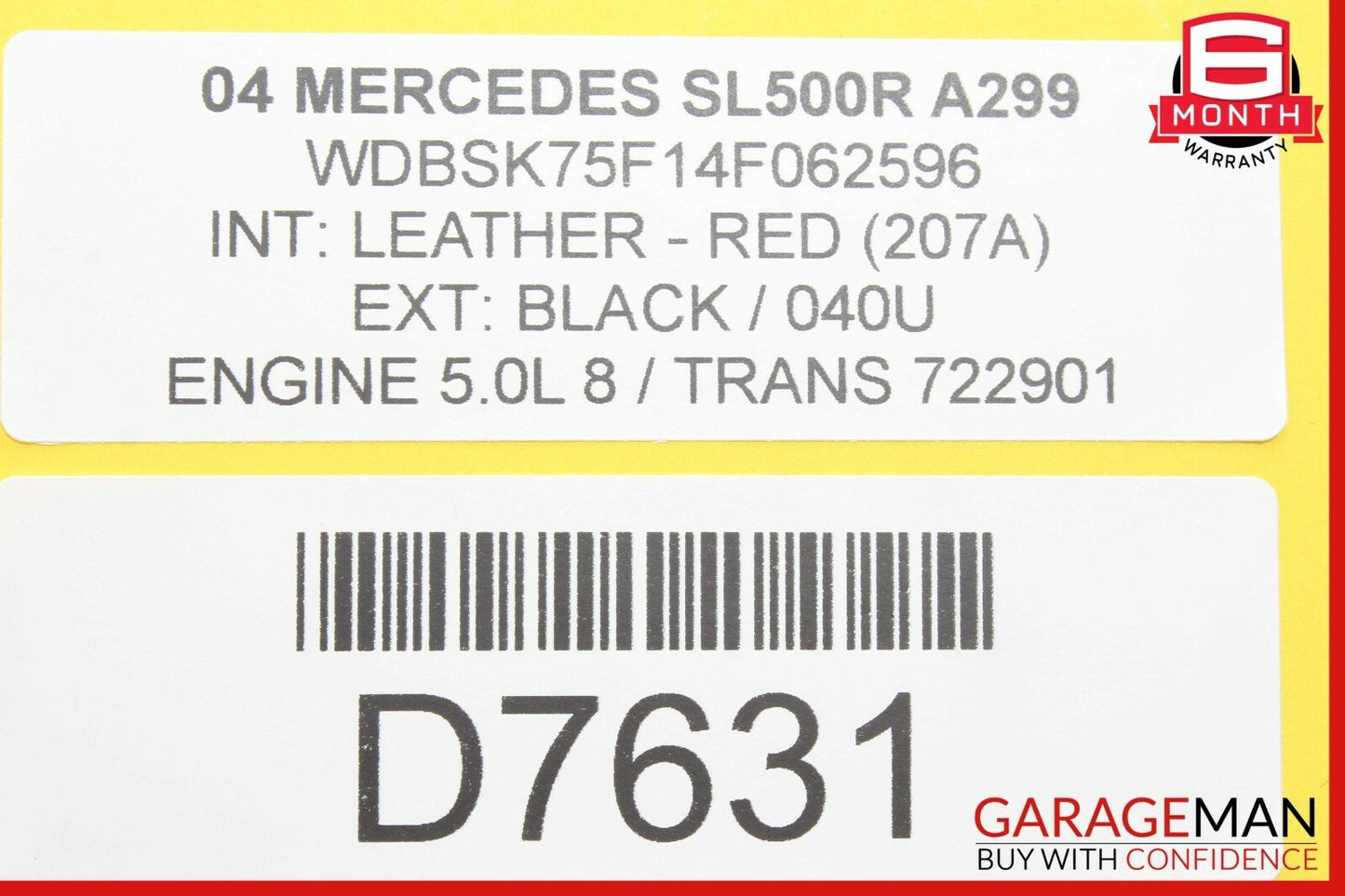 03-08 Mercedes R230 SL500 SL600 Roof Convertible Top Module Control OEM