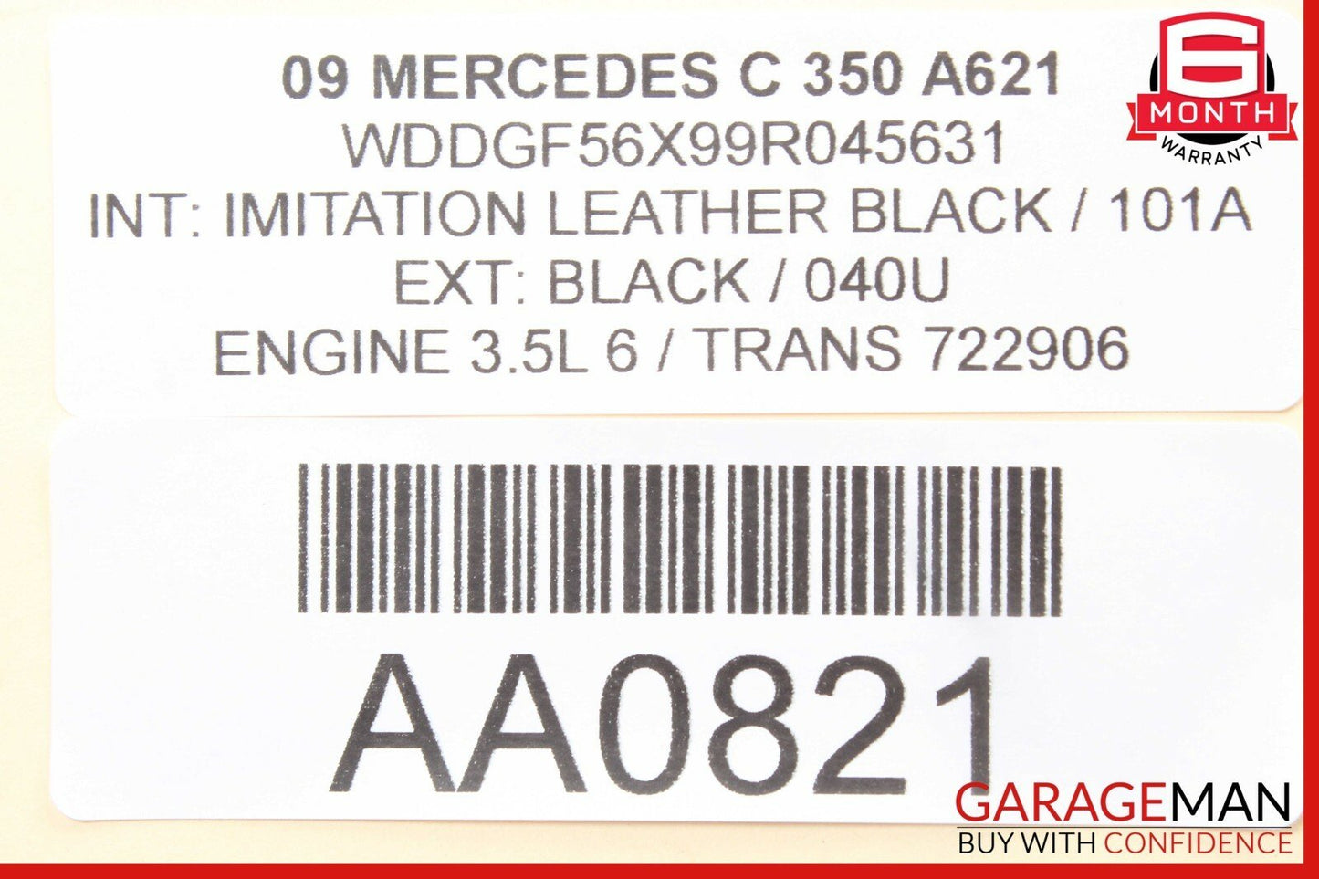 08-14 Mercedes W204 C300 C350 Right Passenger Side Sunvisor Sun Visor Black OEM