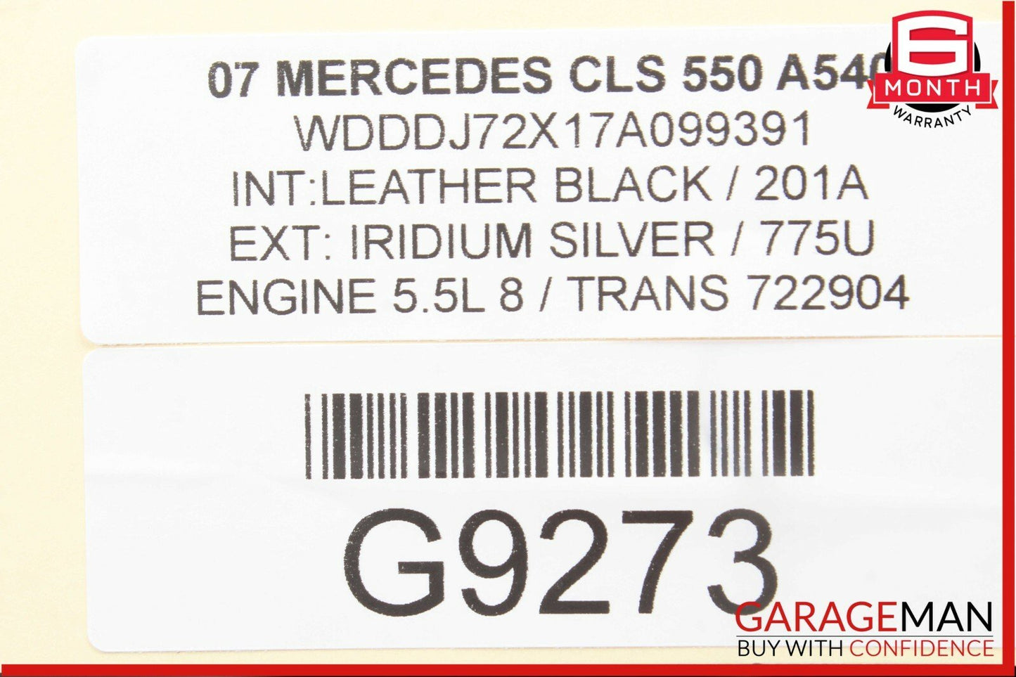 06-11 Mercedes W219 CLS500 Door Lock Latch Actuator Keyless Go Rear Right Side
