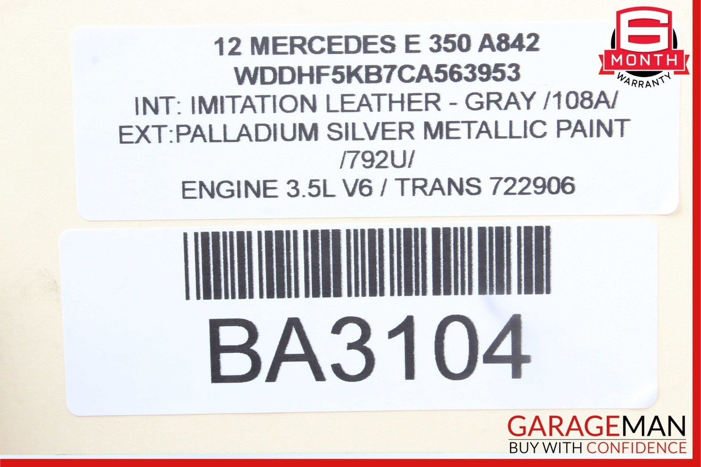 10-13 Mercedes W212 E350 E400 Rear / Front Right Exterior Door Handle Silver