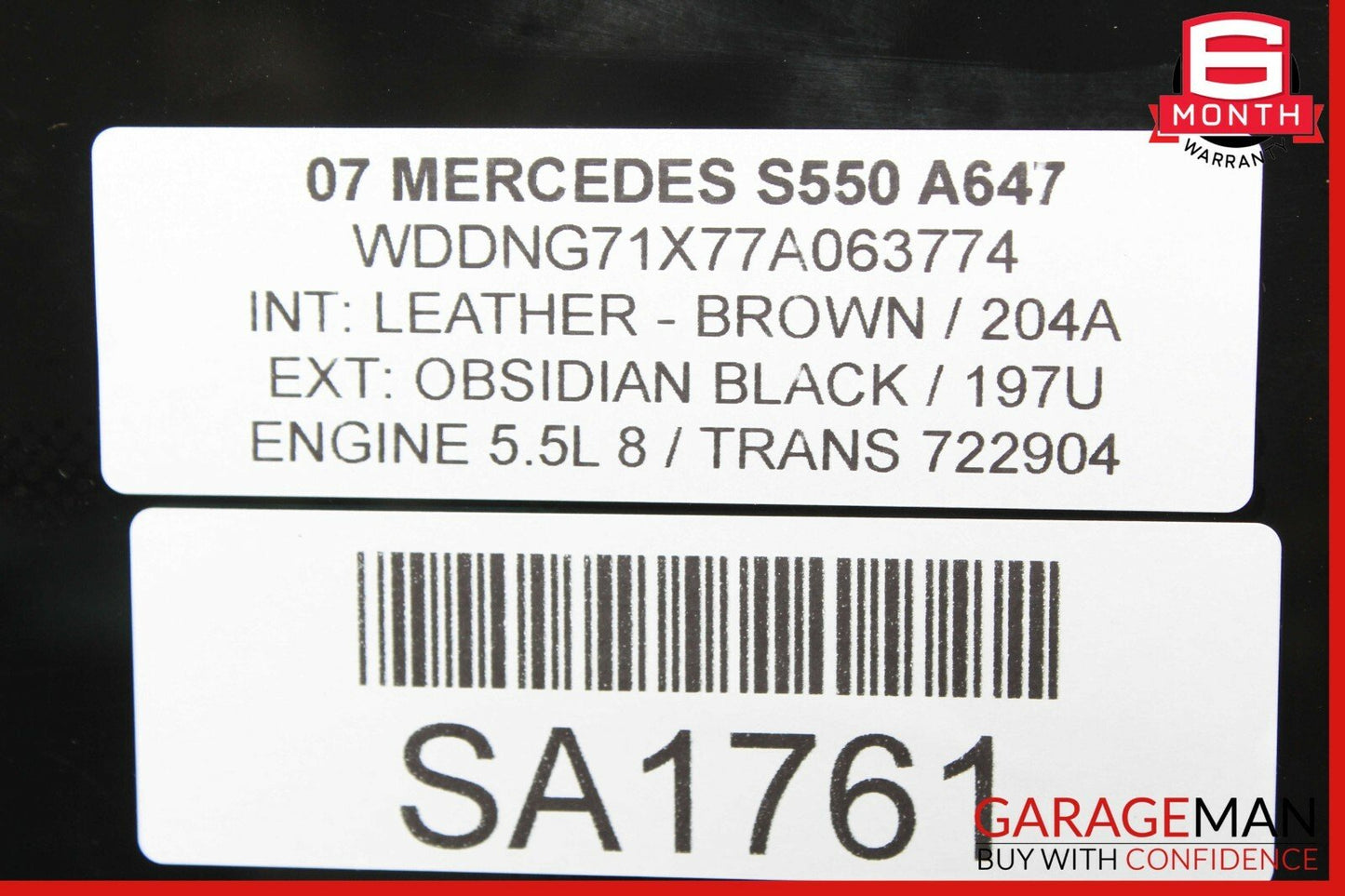 07-13 Mercedes W221 S600 S63 AMG Rear Windshield Wind Shield Back Glass Tinted