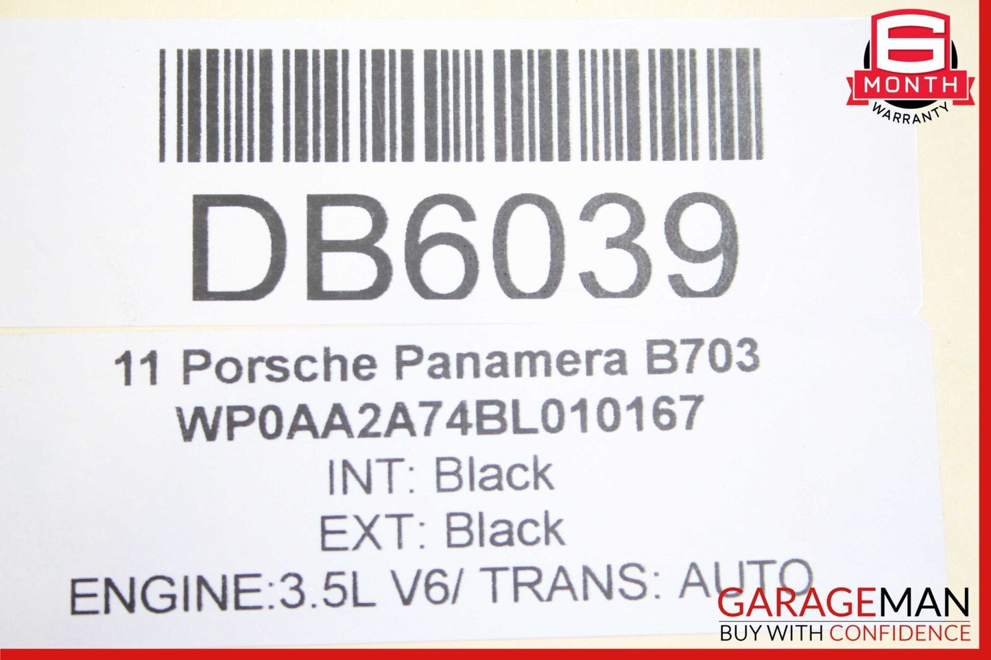 10-16 Porsche Panamera 970 Turbo GTS Rear Right Passenger Side Door Shell OEM