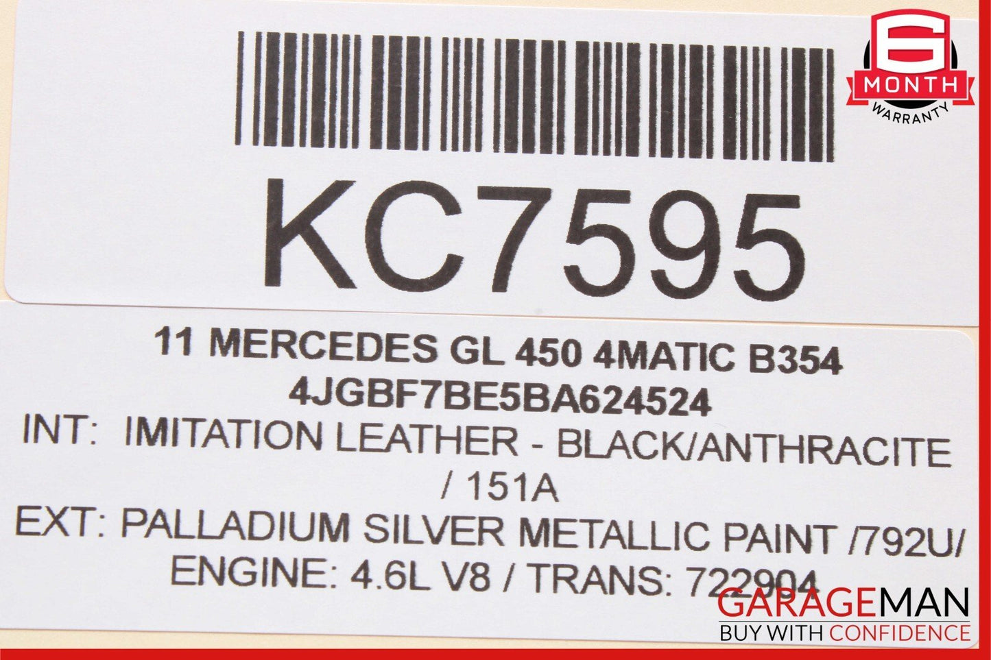 06-13 Mercedes X164 GL450 ML350 Rear Right Quarter Window Regulator Motor OEM