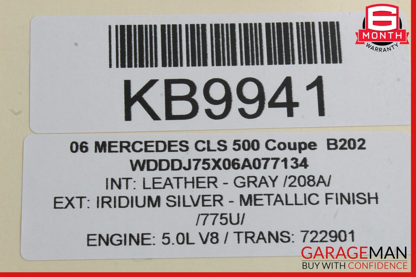 06-08 Mercedes W219 CLS500 Front Right Side Mirror Door Rear View Silver OEM