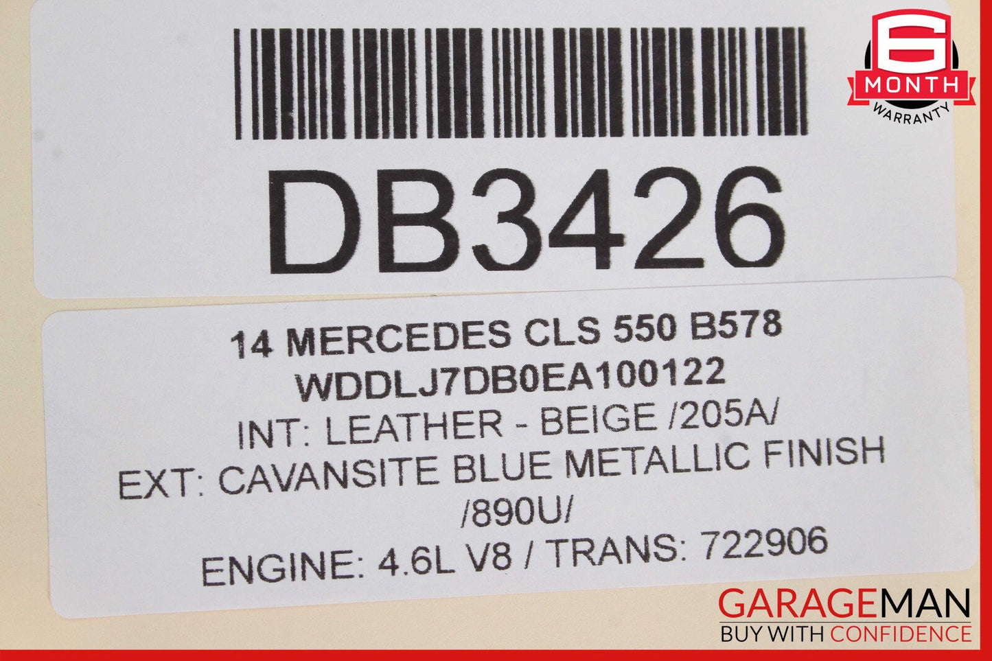 12-14 Mercedes W218 CLS550 Front Right Side Interior Door Panel OEM
