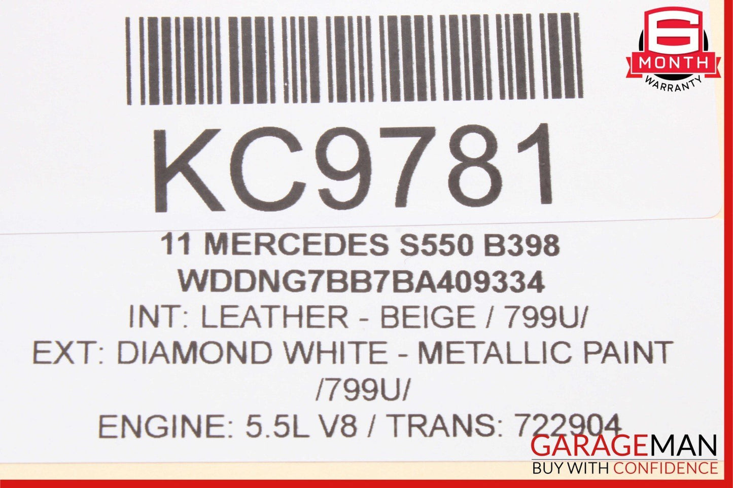 07-13 Mercedes W221 S550 S63 AMG Rear Left Side Door Window Regulator Motor OEM