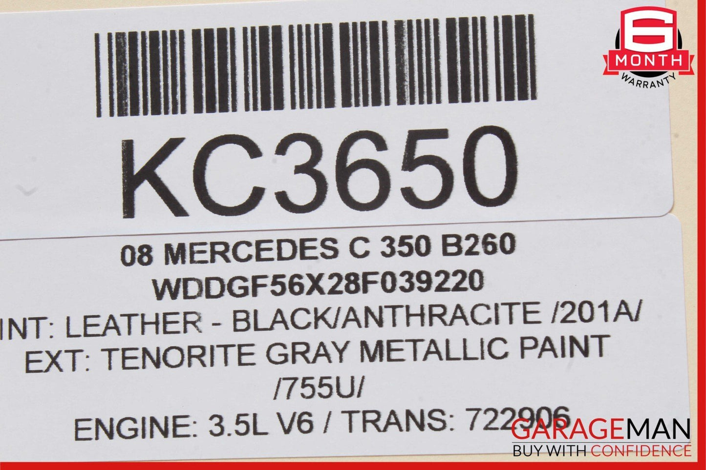 08-16 Mercedes W204 C350 C300 GLK350 Rear Right Door Window Regulator Motor OEM