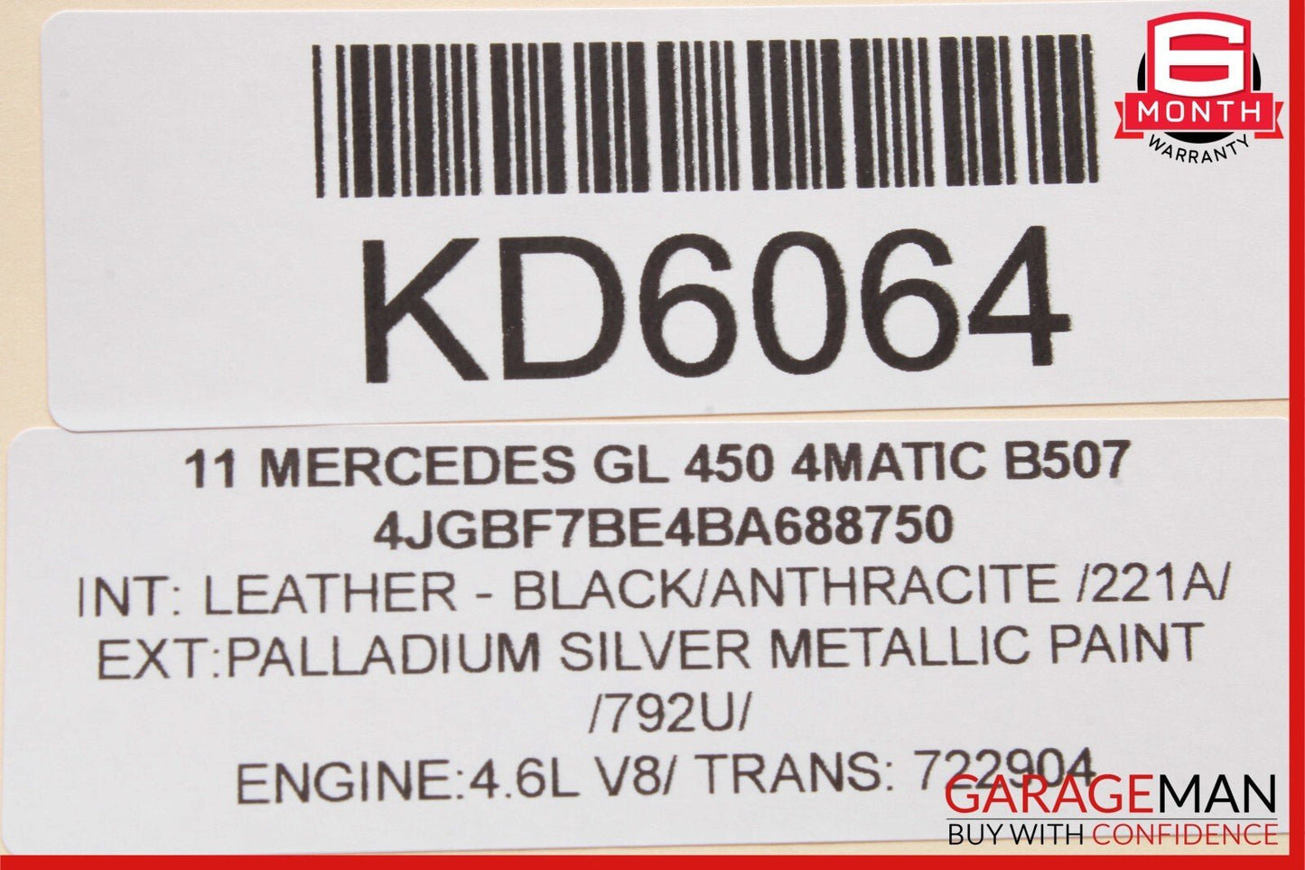06-12 Mercedes GL450 ML350 Front Right Side Door Window Regulator Motor Unit OEM