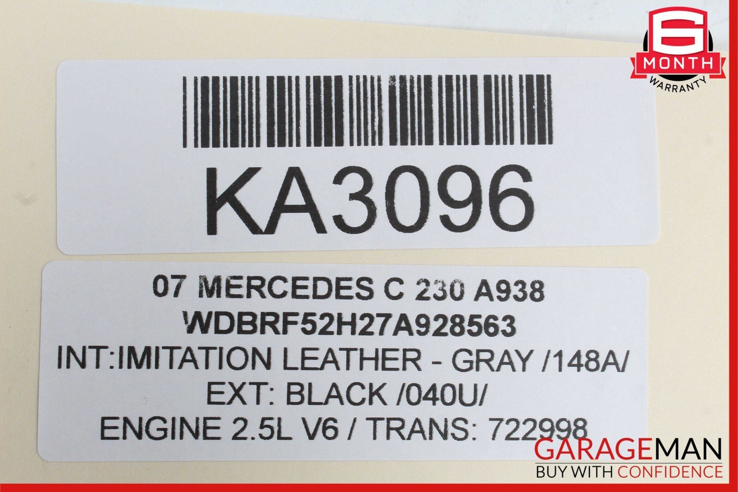 01-07 Mercedes W203 C230 C32 AMG Front Right Side Lower Control Arm RWD