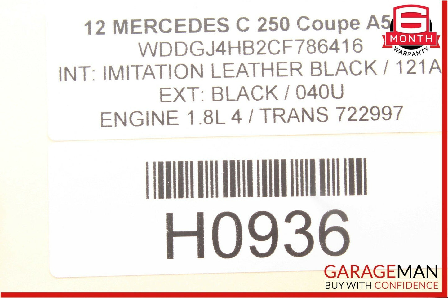 12-14 Mercedes W204 C300 C250 Right Passenger Exterior Door Handle Black OEM