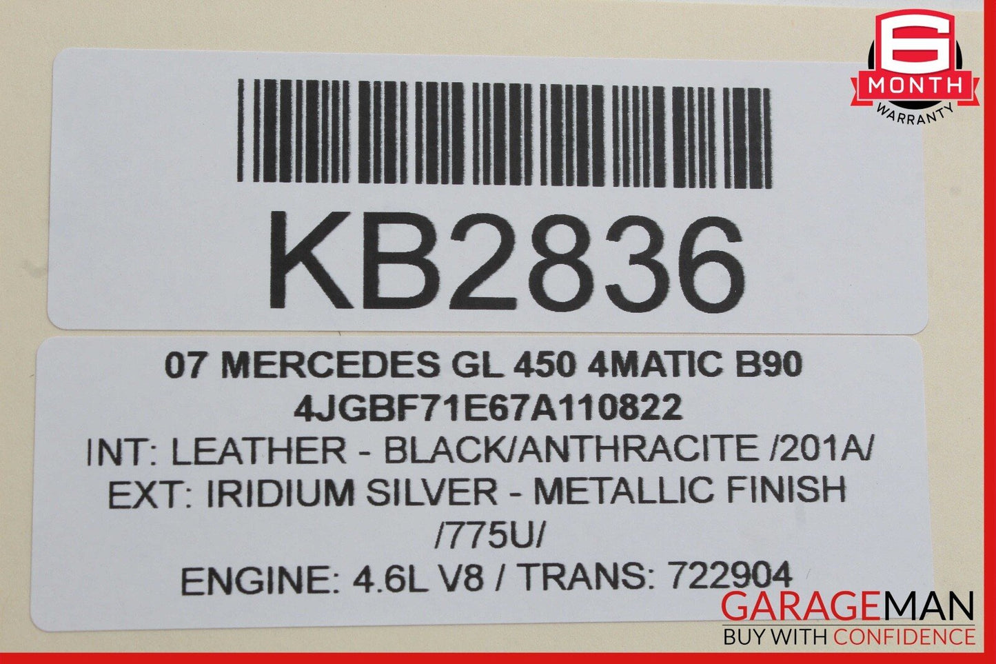 06-12 Mercedes X164 GL450 4MATIC Front Right Seat Belt Seatbelt Retractor OEM