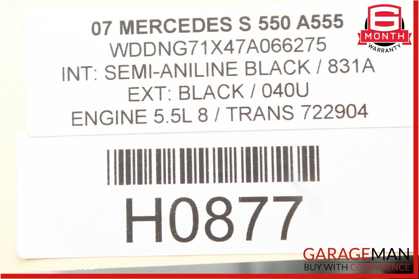 07-09 Mercedes W221 S550 Front Left or Right Side Seat Computer Control Module