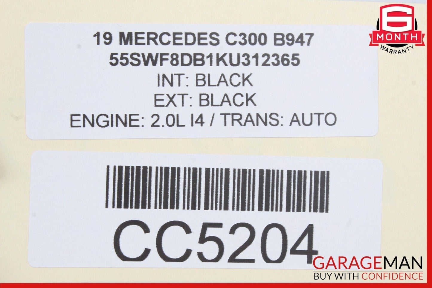 15-21 Mercedes W205 C300 350e C400 Rear Right Side Interior Door Panel OEM