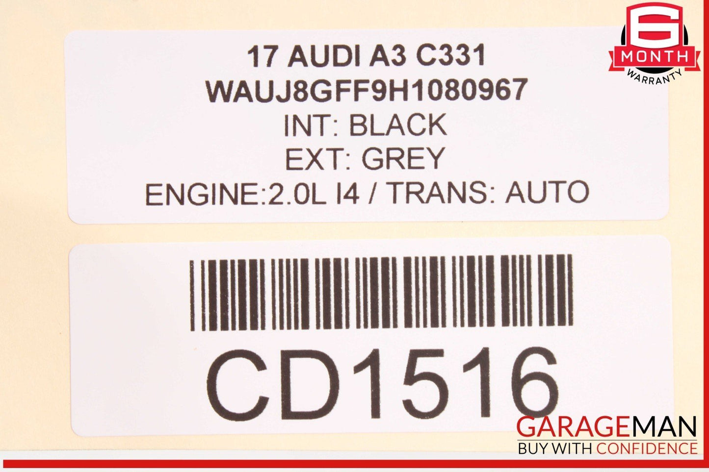 15-20 Audi A3 S3 Rear Bumper Reinforcement Impact Bar OEM