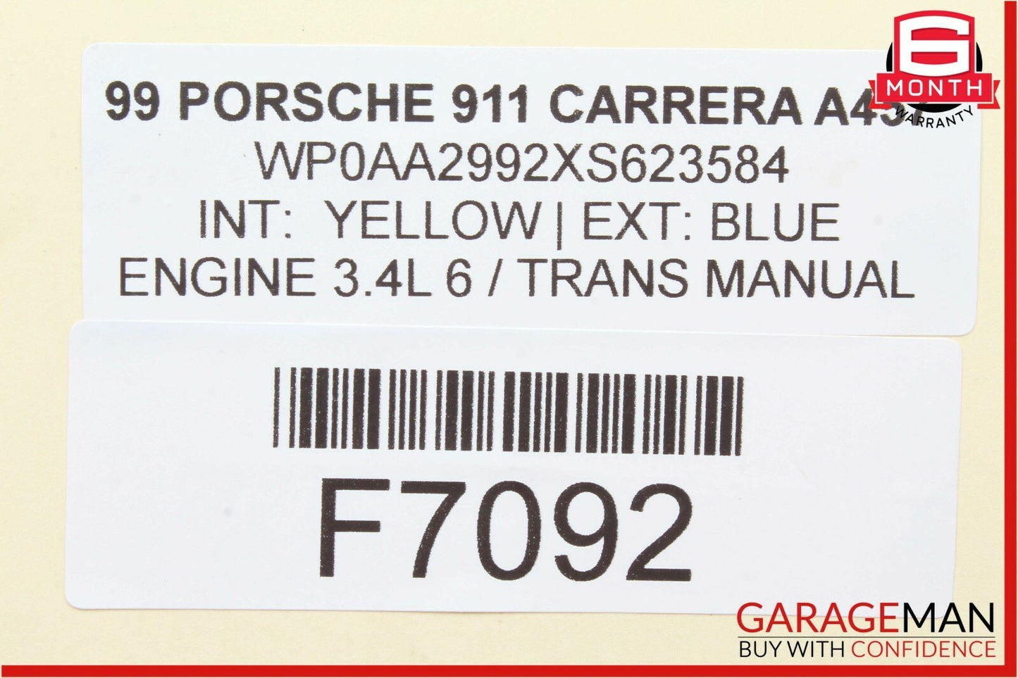 99-05 Porsche 996 Carrera 911 Front Bumper Support Reinforcement Impact Bar OEM