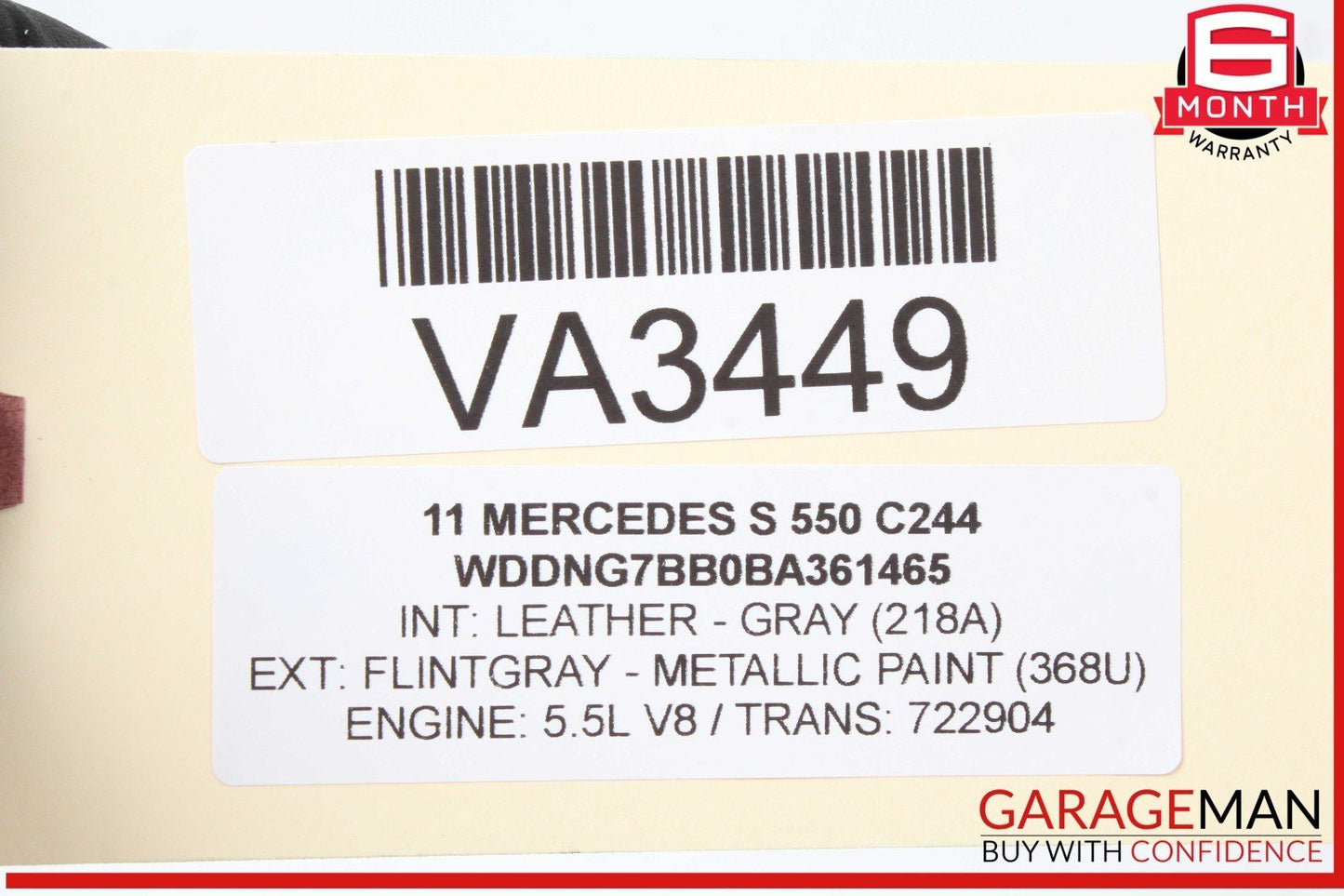 07-13 Mercedes W221 S550 S400 Front Right Under Seat Control Module 2218707493