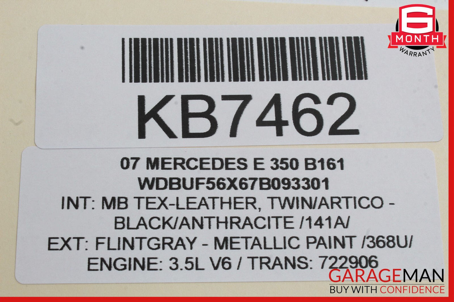 03-09 Mercedes W211 E350 E500 E550 Rear Right Side Window Regulator Motor OEM